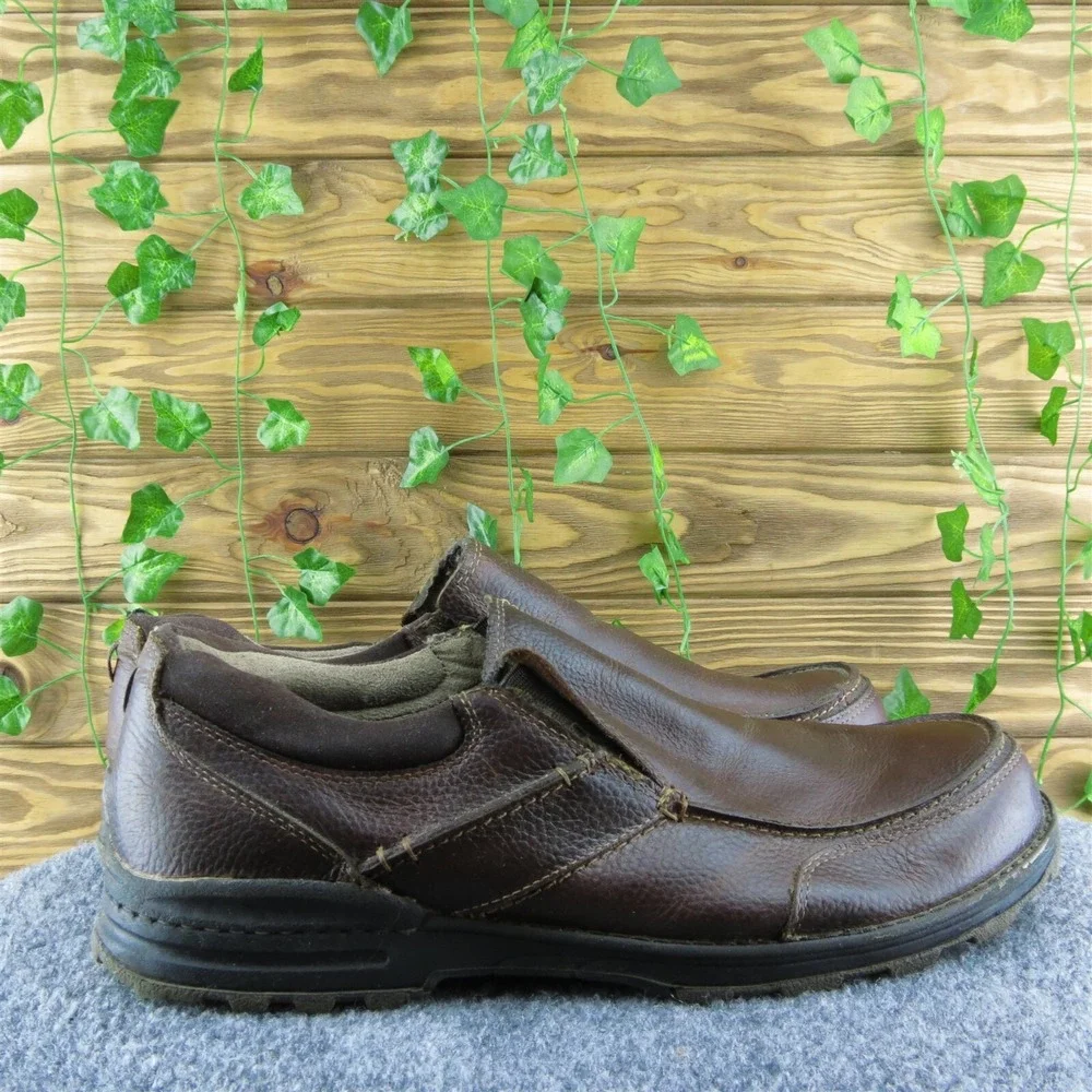 Dockers Men Loafer Shoes Brown Leather Slip On Size 13‎ Medium